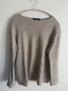 美品SAINT JAMESセントジェームス　ダブルフェイスセーター杢ベージュT5