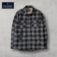 ネルシャツ 裏ボア 裏起毛 厚手 チェック アメカジ カジュアル モノトーン