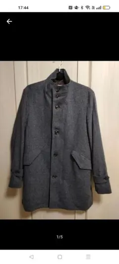 ブルーグレー ステンカラーコート　オリヒカ Sサイズ