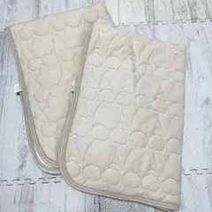 PUPPAPUPO 敷きパッド　チェリー✖️ベージュ2枚セット　ベビーベッド