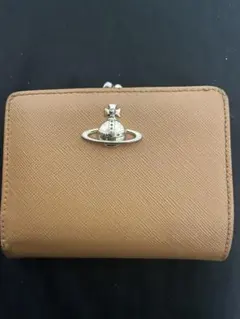 Vivienne Westwood がま口 二つ折り財布 ゴールド レザー