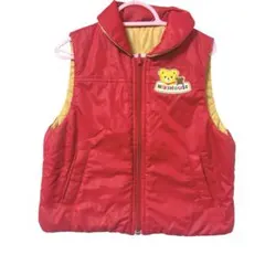 極美品　ミキハウス　ダウンベスト 100cm リバーシブル