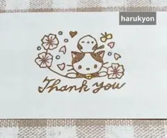 消しゴムはんこ [600]ハチワレねこ桜のサムネイル