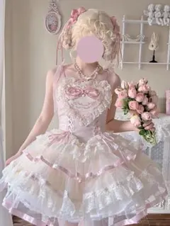 ロリータドレスお嬢様 めめしい かわいい メイド衣装 可愛いドレス 仮装　ピンク