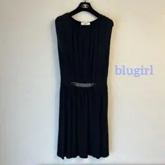 bulgirlブルーガール　ビジュー　ノースリーブ　ワンピース　ブラック