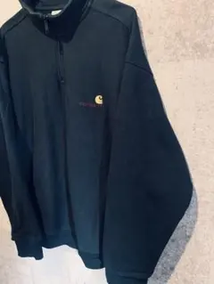 『コムドット着用』carhartt WIP スウェット　ハーフジップ　グリーン