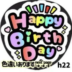 HappyBirthday メッセージ うちわ 文字 シール 目立つ 誕生日のサムネイル