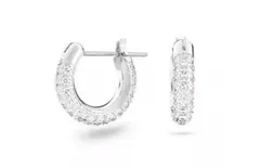 ほぼ新品　スワロフスキー Swarovski Dexteraフープピアスパヴェ