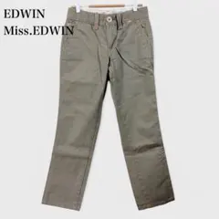 EDWIN Miss.EDWIN ミスエドウィン カーキ トラウザーズ パンツのサムネイル