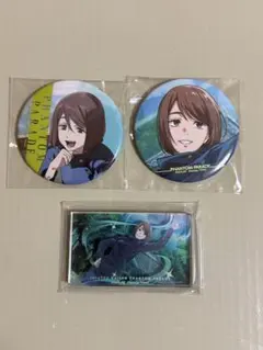 呪術廻戦　ファンパレ くじ　家入硝子　D賞　アクリルブロック　E賞　缶バッジ