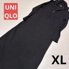 UNIQLO ユニクロ　ハーフジップニットワンピース　XL ブラックのサムネイル