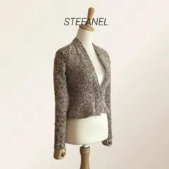 【STEFANEL】 ミックスカラーネップ ニットカーディガン