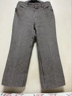 ストライプ ワイドパンツ バックポケット付き