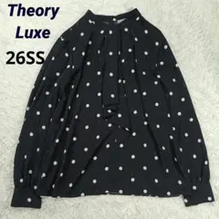 26SS✨今期新作✨ セオリーリュクス　ポルカドット ボウタイ風ブラウス　38
