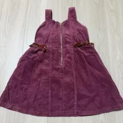 キッズ コーデュロイワンピース ボルドー