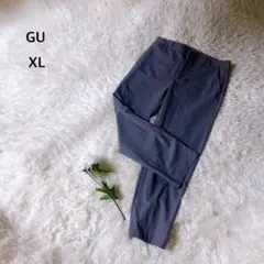 GU テーパードアンクルパンツ スラックス ダークグレー レディース XL
