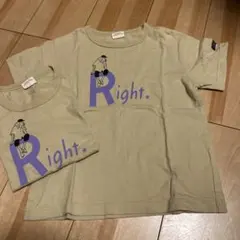 ベージュ Tシャツ 'Right' プリントのサムネイル