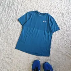NIKE ナイキ　ランニング　Tシャツ　半袖　ブルー　ドライフィット　メンズM
