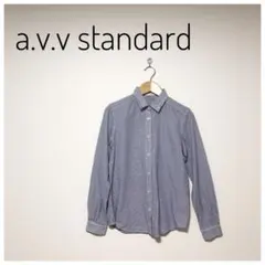 134.  a.v.v standard    ストライプシャツ【ブルー】