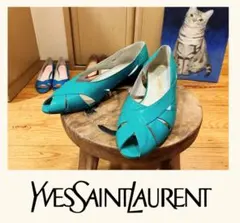 【Yves Saint Laurent】サンダル 美しいターコイズブルー 36のサムネイル