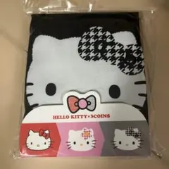 スリーコインズ スリコ ハローキティ キティ マルシェバッグ エコバッグ 黒のサムネイル