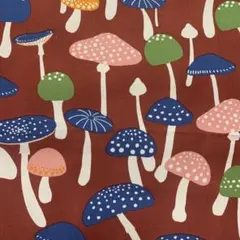 きのこ 生地 エンジ オックス 45cm