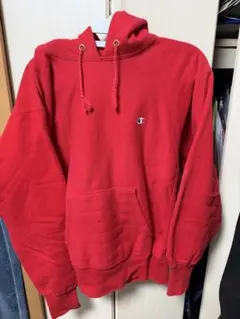 90s Champion Reverse Weave パーカー 無地赤