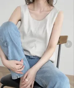 RED CHOP WORKSリネン混タンクトップのサムネイル