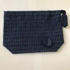 久留米織　巾着　No.15