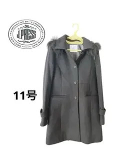 最終値下げ J.PRESS ラクーンファー ロングコート ウール100% 11号