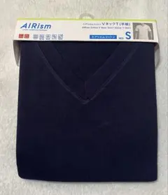 AIRism Vネック Tシャツ ネイビー S(半袖)