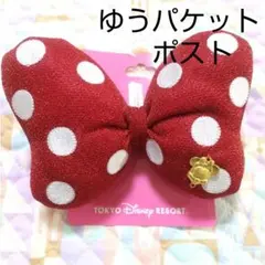 ディズニー　ヘアゴム　ヘアポニー　ミニー　ミニーちゃん　リボン　赤　大のサムネイル