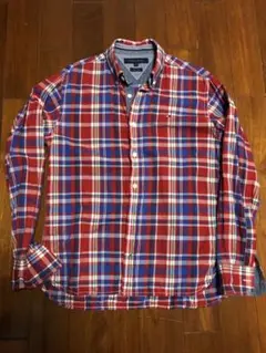 美品TOMMY HILFIGER チェック柄シャツ M