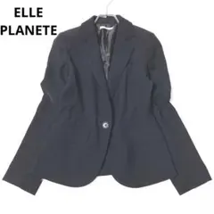 エルプラネット　テーラードジャケット　ブラック　オフィス　美シルエット　きれいめのサムネイル