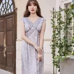herlipto LaceTrimmedFloralDress royalsky