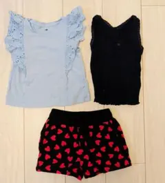 H&M Tシャツ2枚とショートパンツセット