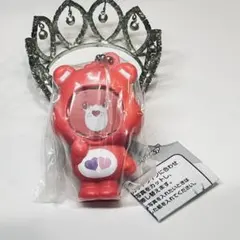 89♢ケアベア フォトフレームマスコット 赤　オールウェイズゼアベア