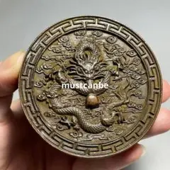 A-1404 中国古銭 胭脂盒 龍鳳小墨盒 骨董品 - メルカリ