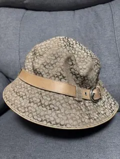 COACH バケットハット ベージュ XS/S COACH Unisex Signature Jacquard Bucket Hat Size S/M for sale