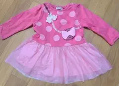 ミキハウス ピンクドットワンピース