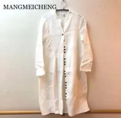 MANGMEICHENG ホワイトシャツワンピース