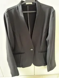 GLACIER ノーカラージャケット S ブラック