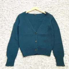 マーガレットハウエル　ニットカーディガン　イングランド　ウール100緑サイズII