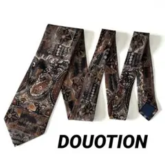 DOUOTION　ネクタイ　ボタニカル風　総柄