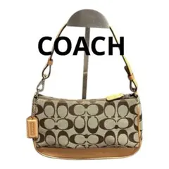 【美品】COACH コーチ シグネチャー アクセサリーポーチ ハンドバッグy2k