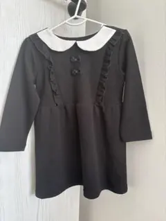 ブラック フリル付きワンピース 100cm~