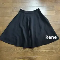 Rene スカート　34 フレアスカート　黒のサムネイル
