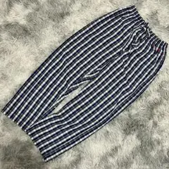『POLO RALPH LAUREN』パジャマパンツ　ポニー刺繍　チェック柄　青