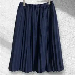 美品　ショコラフィネローブ　プリーツスカート　ひざ丈　ウエストゴム　上品　清楚