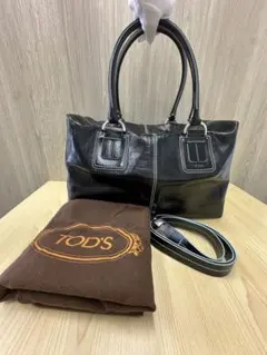 TOD'S ブラックレザー ハンドバッグのサムネイル